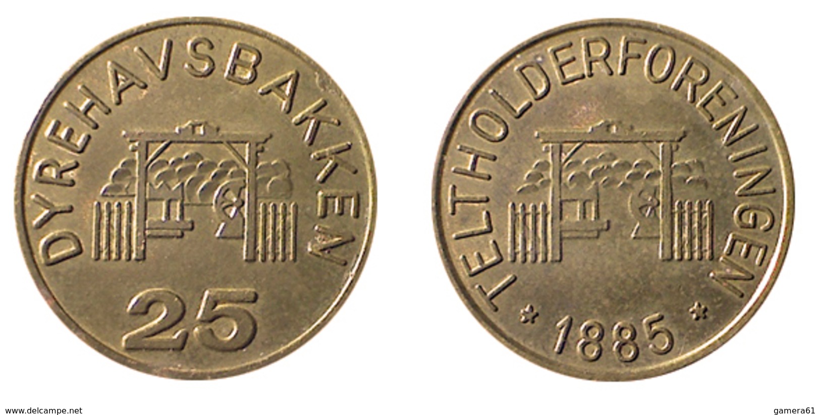 01678 GETTONE JETON TOKEN DENMARK AMUSEMENT PARK DYREHAVSBANKKER 25 TELTHOLDERFORENINGEN - Other & Unclassified