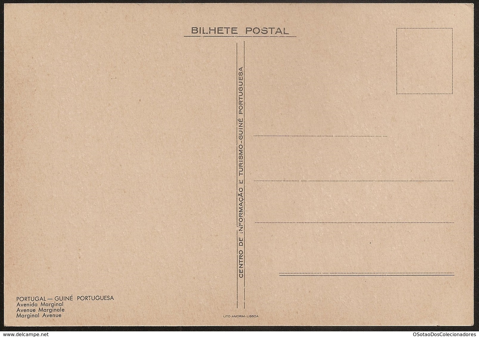 Postal Guiné Portugal - Guiné Portuguesa - Avenida Marginal - CPA - Postcard - Guinea-Bissau