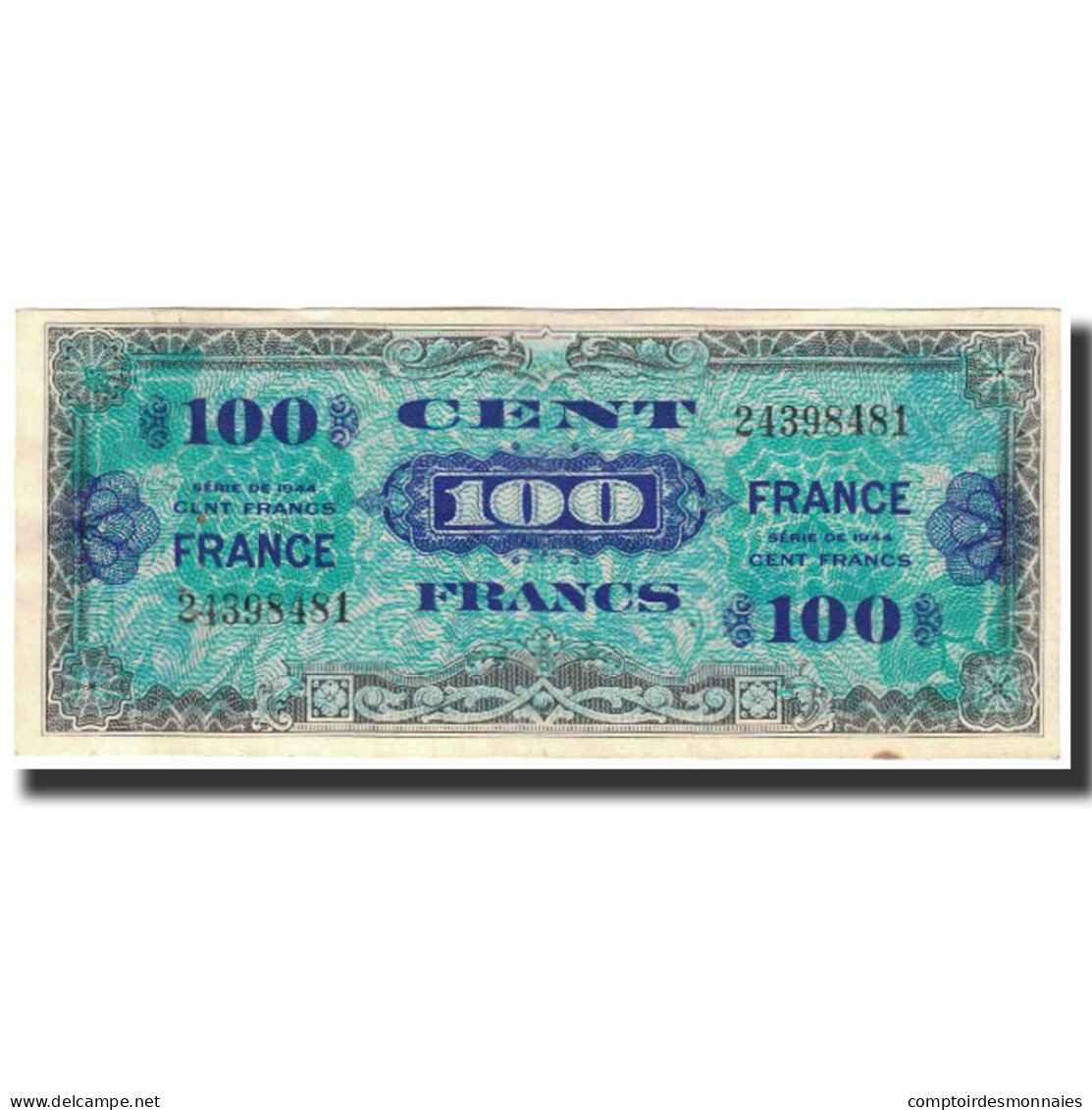 France, 100 Francs, 1945 Verso France, 1945, SUP+, Fayette:VF25.1, KM:123a - 1945 Verso France