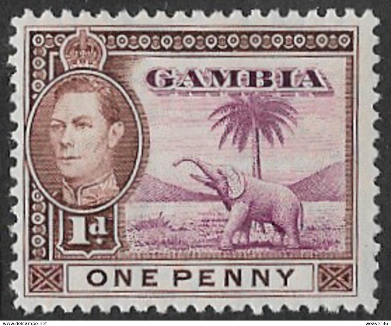 Gambia SG151 1938 Definitive 1d Mounted Mint [37/30987/1D] - Gambia (...-1964)