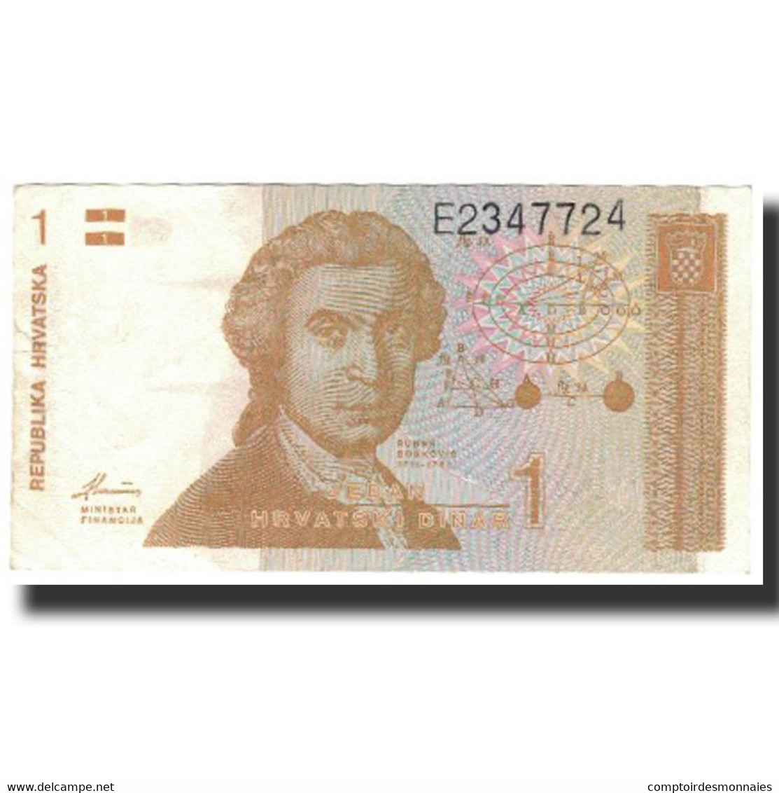 Billet, Croatie, 1 Dinar, 1991-10-08, KM:16a, SUP - Croatie