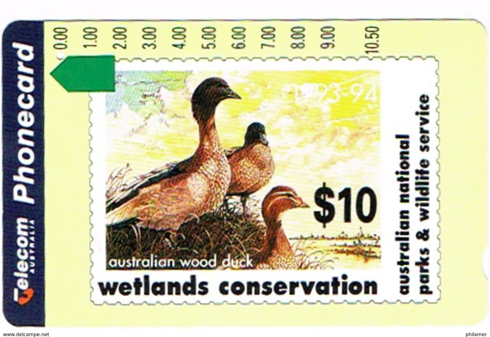 Australie Australia Telecarte Phonecard Privee Wood Duck Canard Oiseau Parc Wildlife Ut Used TBE - Australia