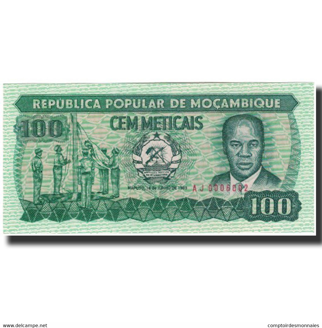 Billet, Mozambique, 100 Meticais, 1983-06-16, KM:130a, NEUF - Mozambique