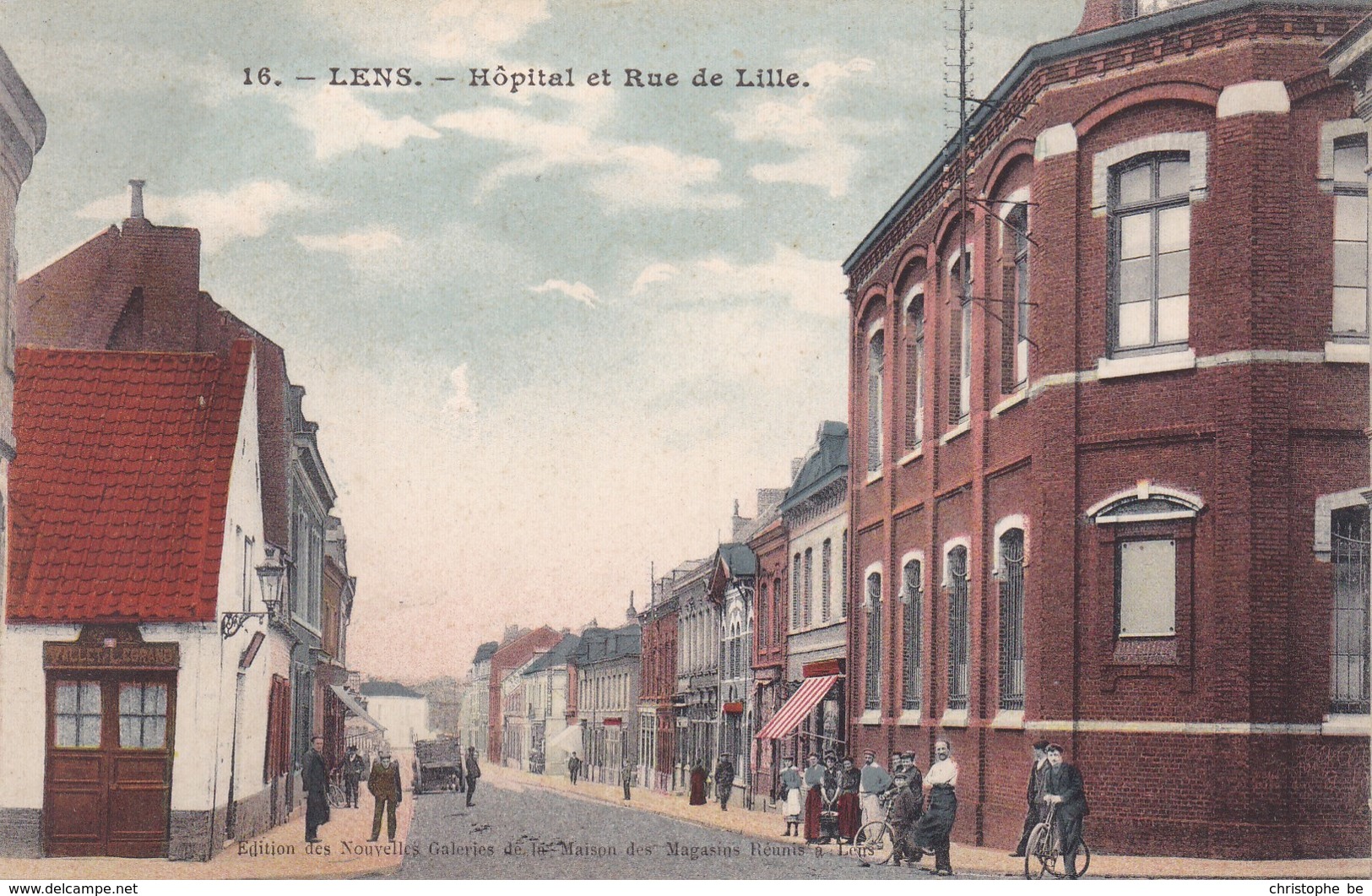 CPA Lens, Hôpital Et Rue De Lille (pk47444) - Lens