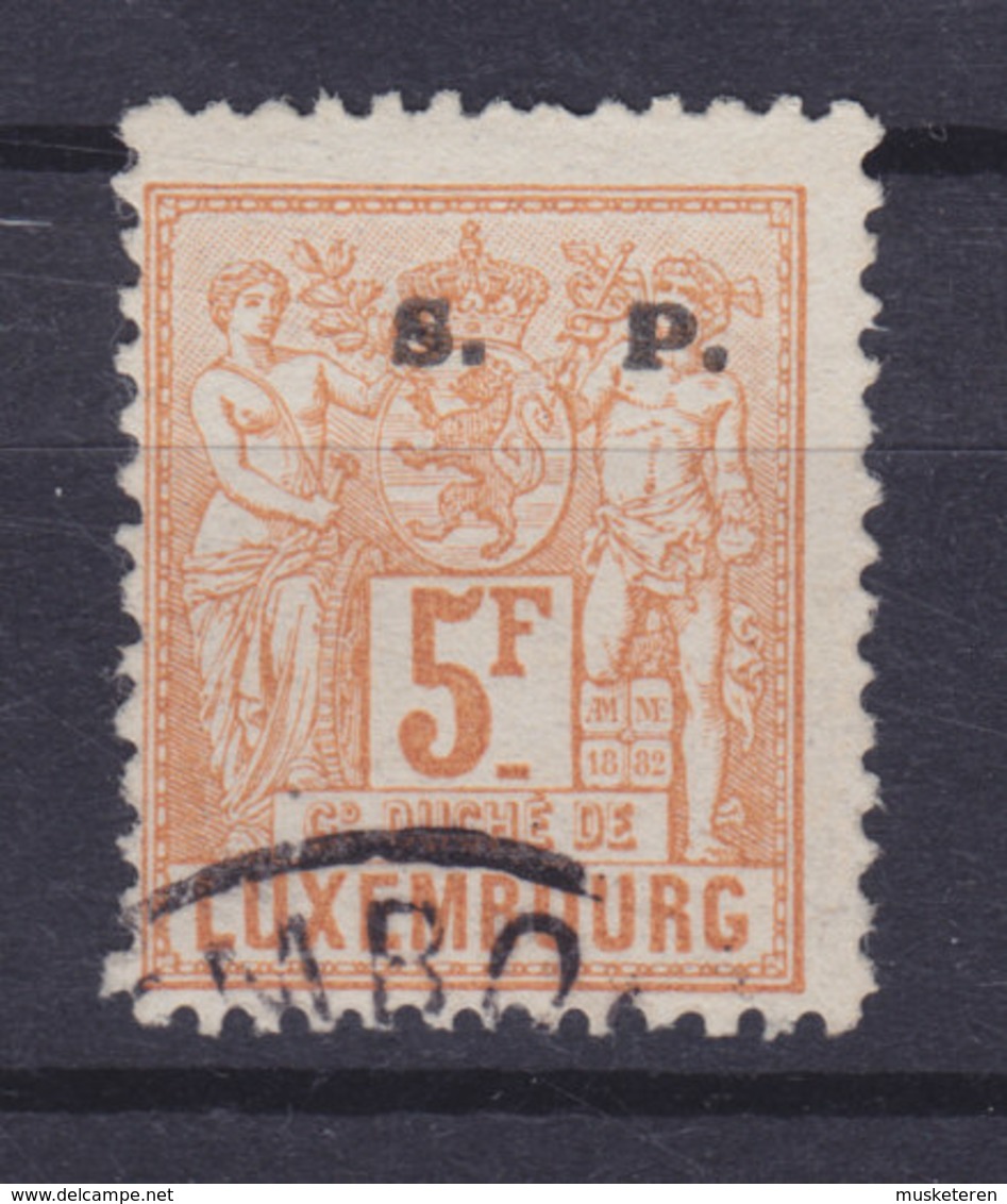 Luxembourg 1882 Mi. 46    5 Fr. Allegorie Aufdruck Overprint 'S.P.' (2 Scans) - Servizio