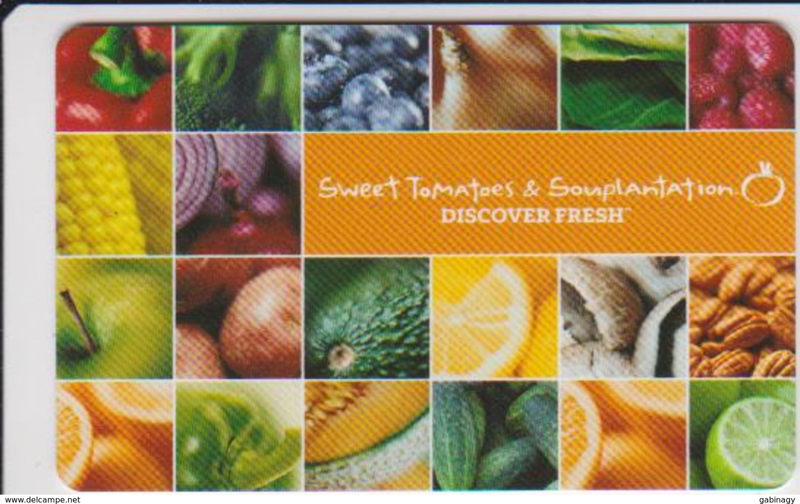 GIFT CARD - USA - SOUPLANTATIONS @ SWEET TOMATOES-046 - Gift Cards