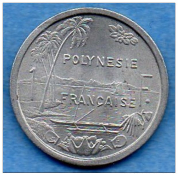 '(r65) FRENCH POLYNESIA / POLYNESIE  1 Franc 1975  Km#11 - French Polynesia