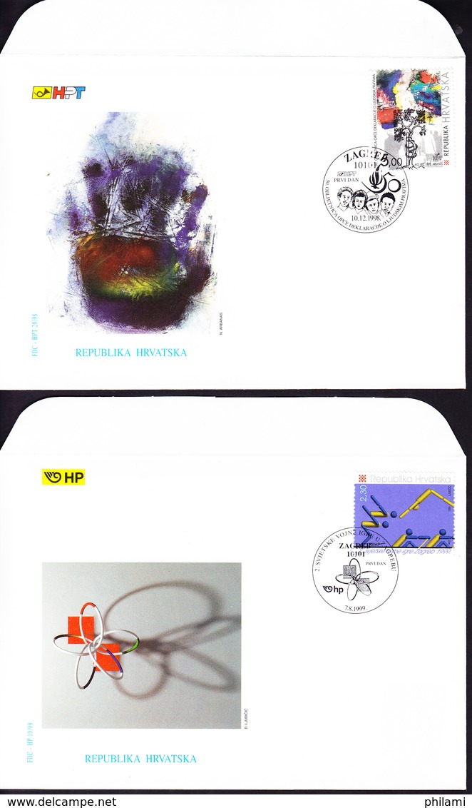 CROATIE, ENTRE 1992 ET 1999. 12 FDC. (8B110B) - Croatie