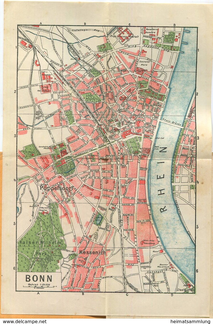 Miniatur-Bibliothek Nr. 947 - Reiseführer Bonn Und Das Siebengebirge Mit Einem Farbigen Plan Und Einer Wegekarte Von Dr. - Other & Unclassified