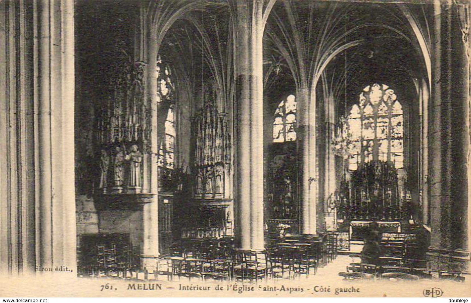 D77  MELUN  Intérieur De L'Église Saint Aspais - Côté Gauche - Melun