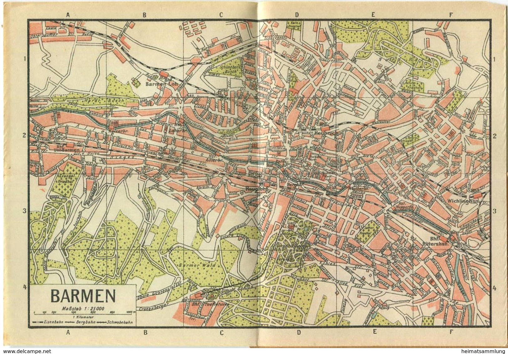 Miniatur-Bibliothek Nr. 953 - Reiseführer Barmen Mit Einem Plan Von Franz Henk - 8cm X 12cm - 48 Seiten Ca. 1910 - Verla - Sonstige & Ohne Zuordnung