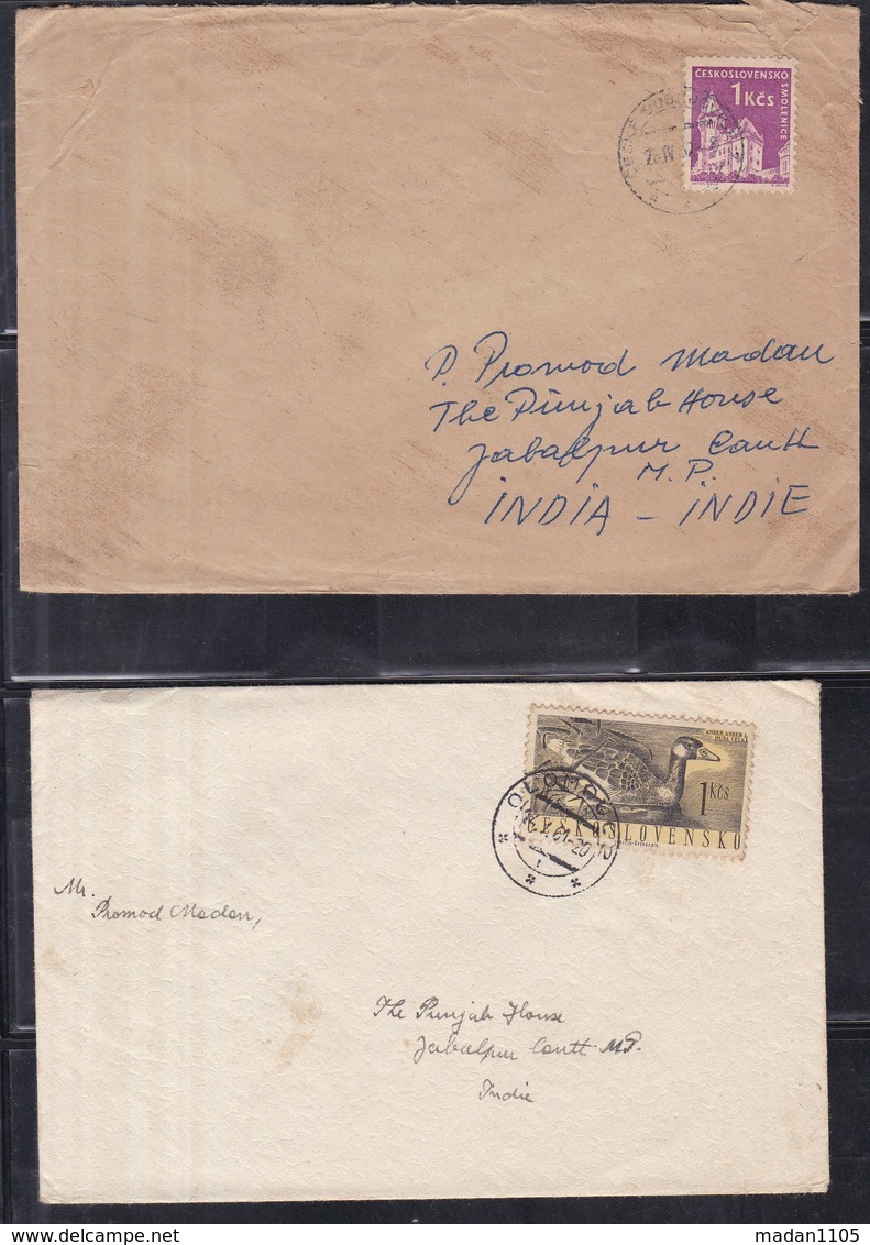 CZECHOSLOVAKIA, 1977,  4 Old Assorted Covers To India,  #321 - Briefe