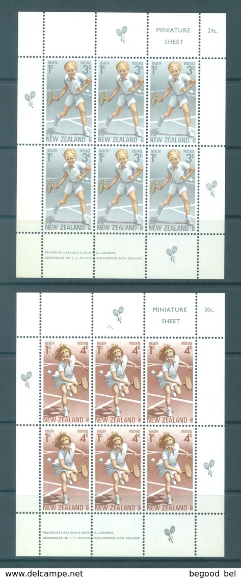 NEW ZEALAND - MNH/** - 1972 - HEALTH - Sc B85a-B86a Yv Bloc 34-35 Mi 588-589 SG MS989 - Lot 17125 - Blocs-feuillets