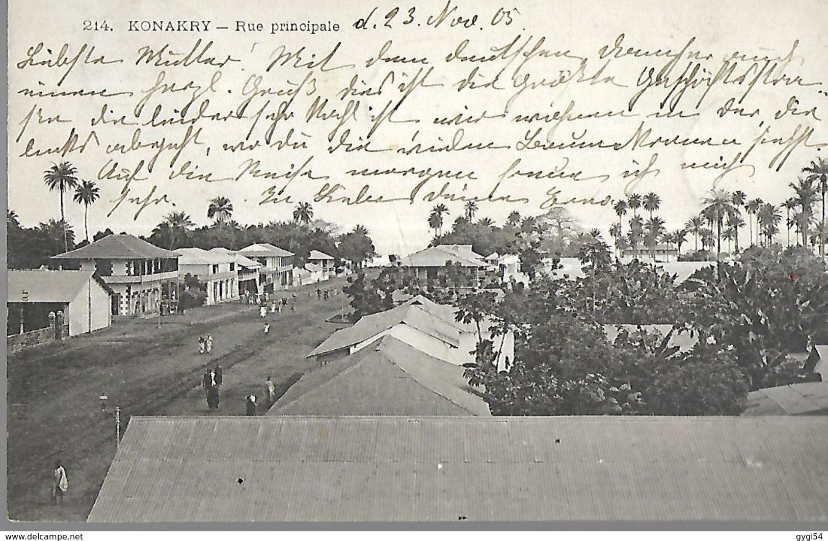 Guinée Française Konakry Rue Principale  CPA 1905 - Guinée Française