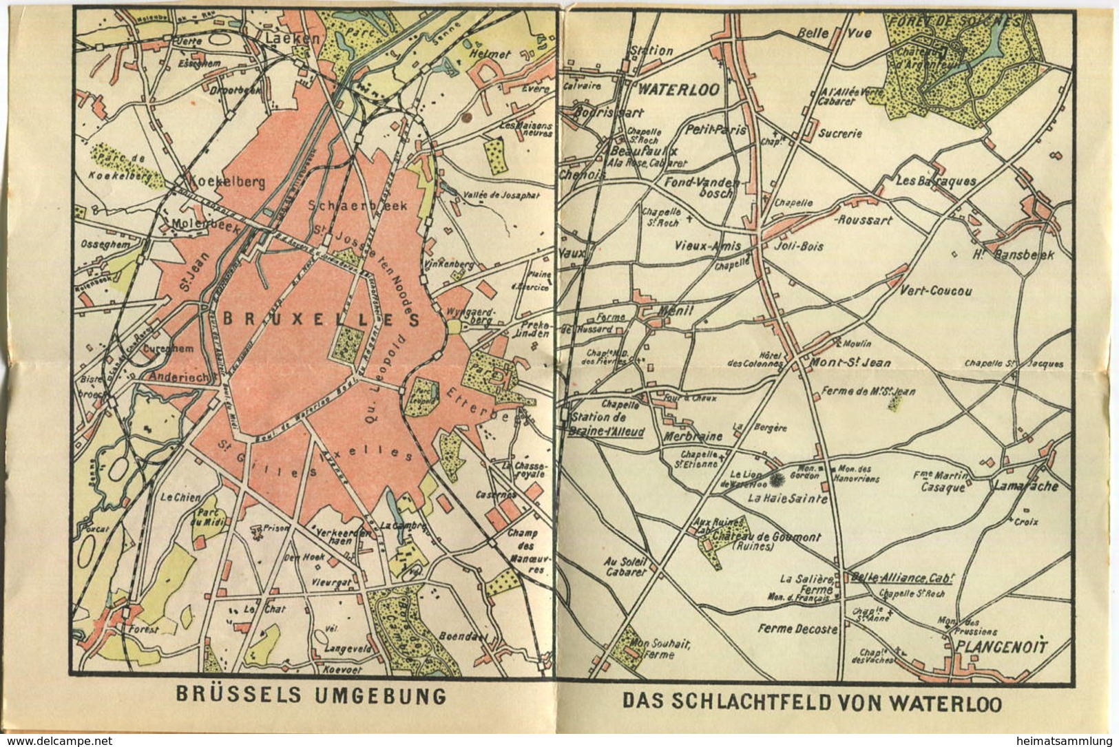 Miniatur-Bibliothek Nr. 963 - Reiseführer Brüssels Umgebung Und Das Schlachtfeld Von Waterloo Mit Zwei Karten Von Dr. Pa - Altri & Non Classificati