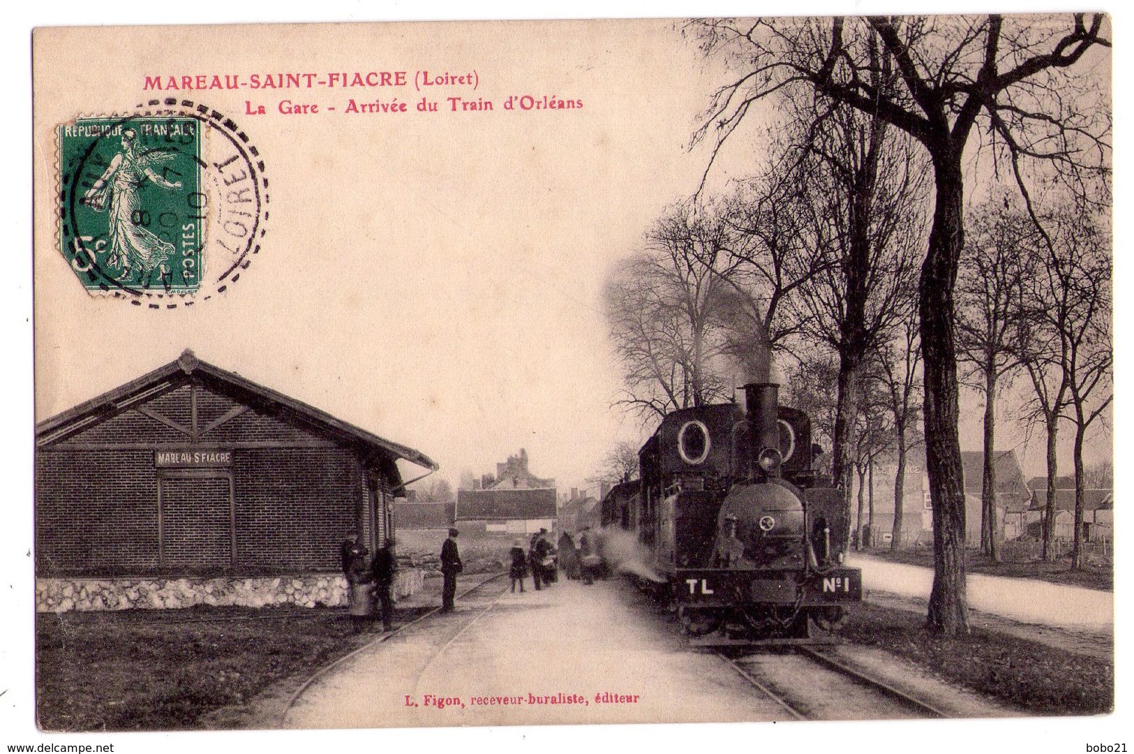1752 - Mareau-Saint-Fiacre ( Loiret ) - La Gare ( Arrivée Du Train D'Orléans ) - Receveur Buraliste édit. - - Autres & Non Classés