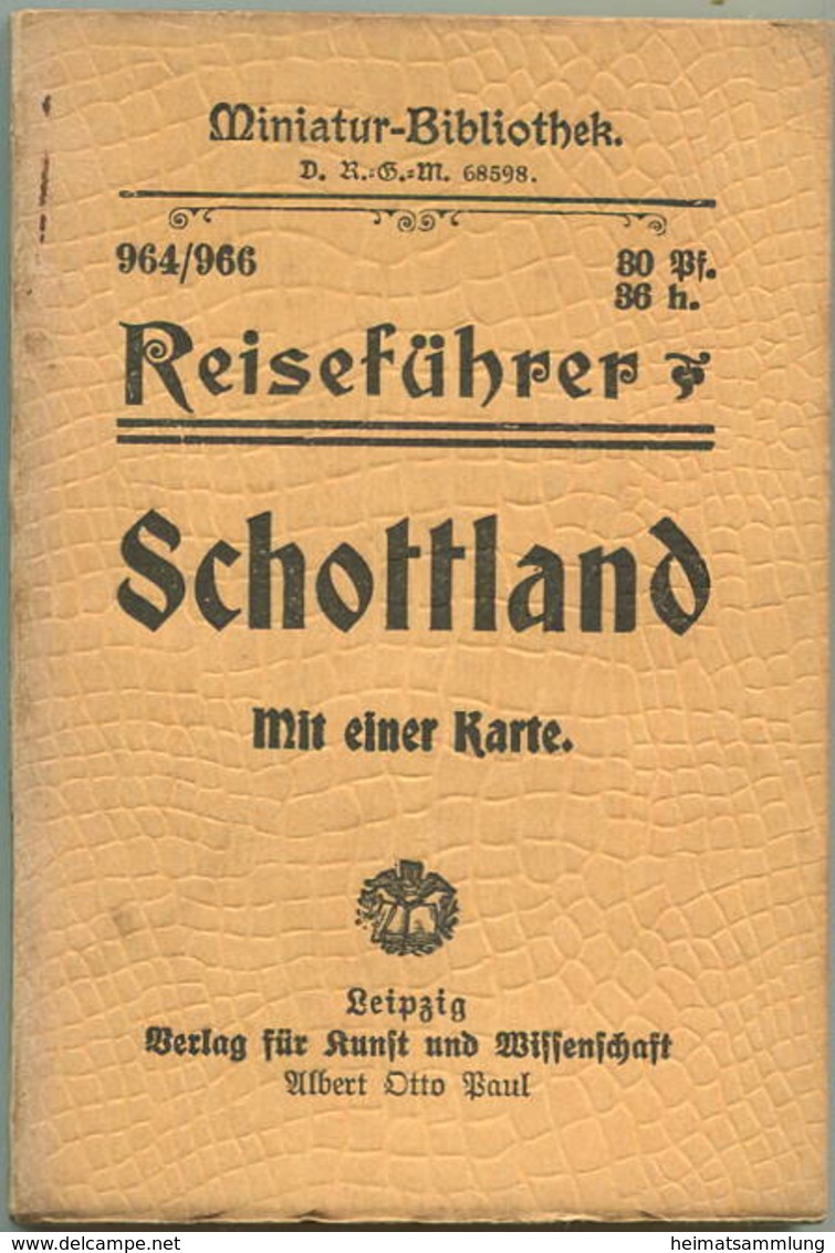 Miniatur-Bibliothek Nr. 964/966 - Reiseführer Schottland Mit Einer Karte Von W. Kayser - 8cm X 12cm - 150 Seiten Ca. 191 - Altri & Non Classificati