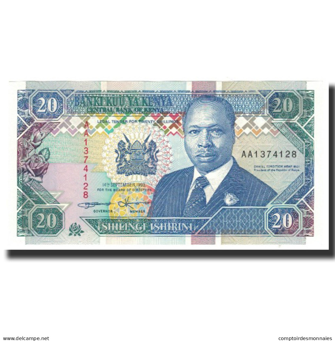 Billet, Kenya, 20 Shillings, 1993-09-14, KM:29e, NEUF - Kenia