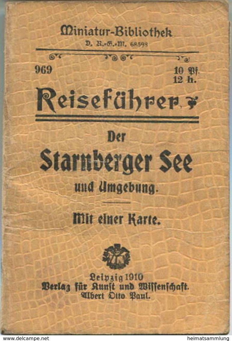 Miniatur-Bibliothek Nr. 969 - Reiseführer Der Starnberger See Und Umgebung Mit Einer Karte Von Dr. Paul Sakolowski - 8cm - Altri & Non Classificati