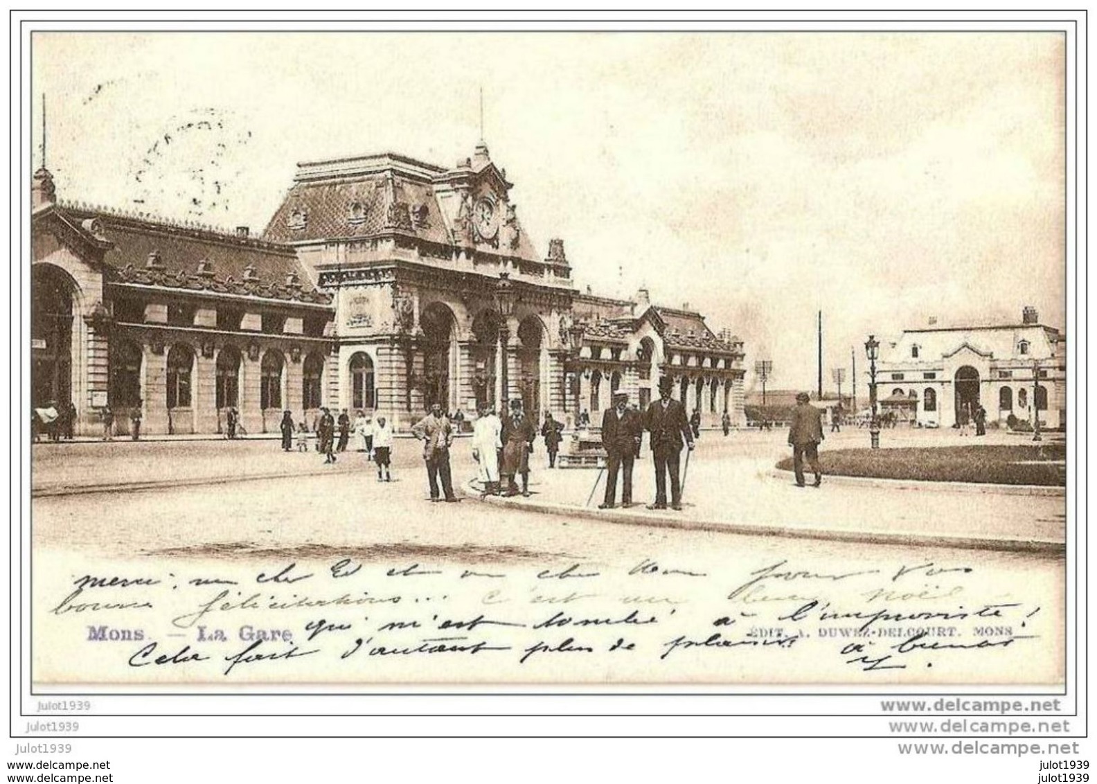 MONS ..-- La GARE . 1902 Vers GAND ( M. BRICUSSE ) . Voir Verso . - Mons