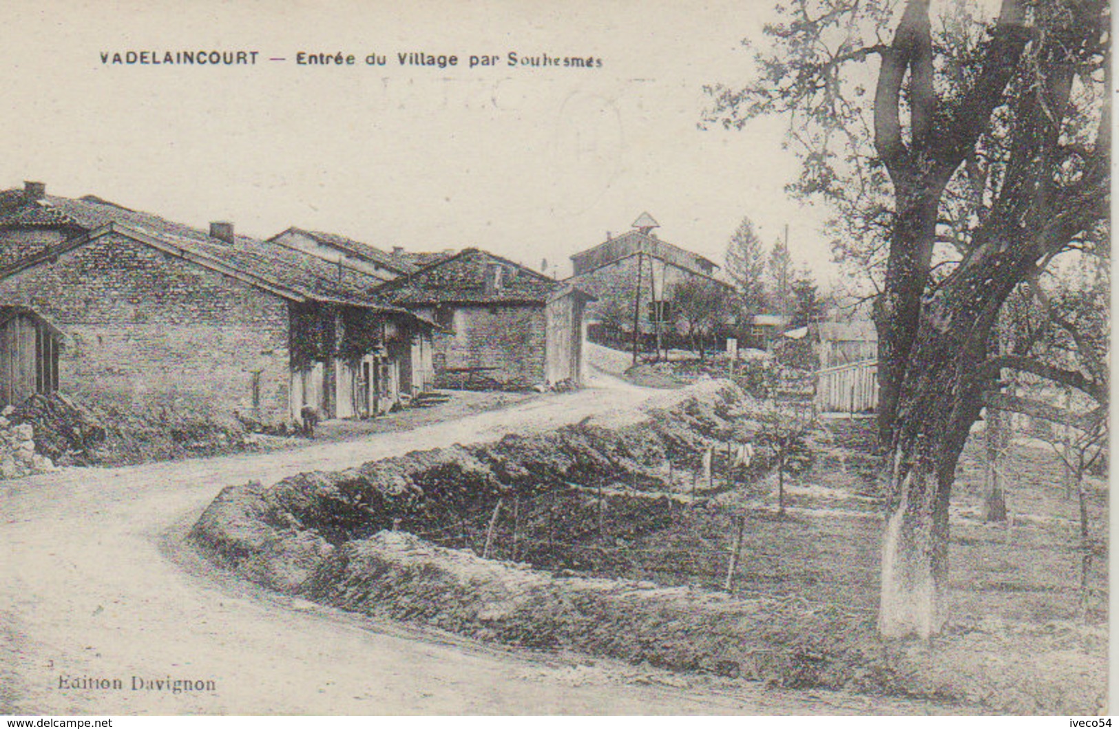 1918  Vadelaincourt " Entrée Du Village Par Souhesmes " - Verdun