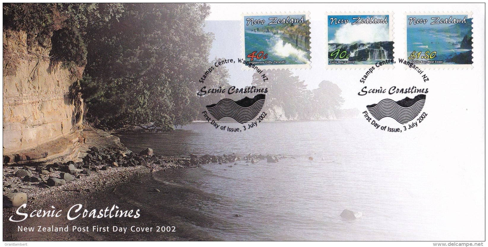 New Zealand 2002 Scenic Coastlines Self-adhesives FDC - FDC