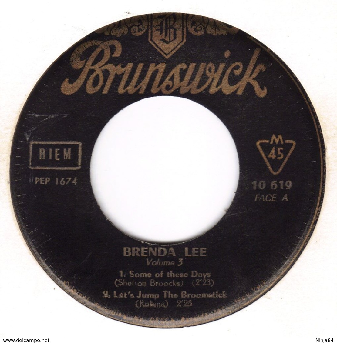 EP 45 RPM (7")  Brenda Lee " Some Of These Days " - Rock