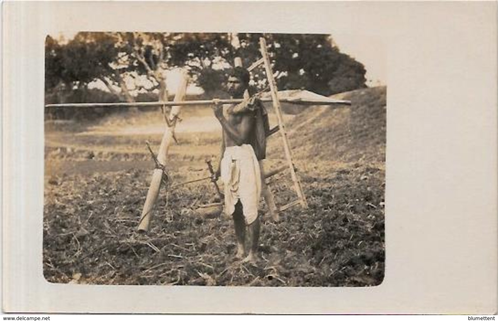 CPA Inde India Britannique Anglaise Non Circulé Type Ethnic Carte Photo RPPC Métier - Inde