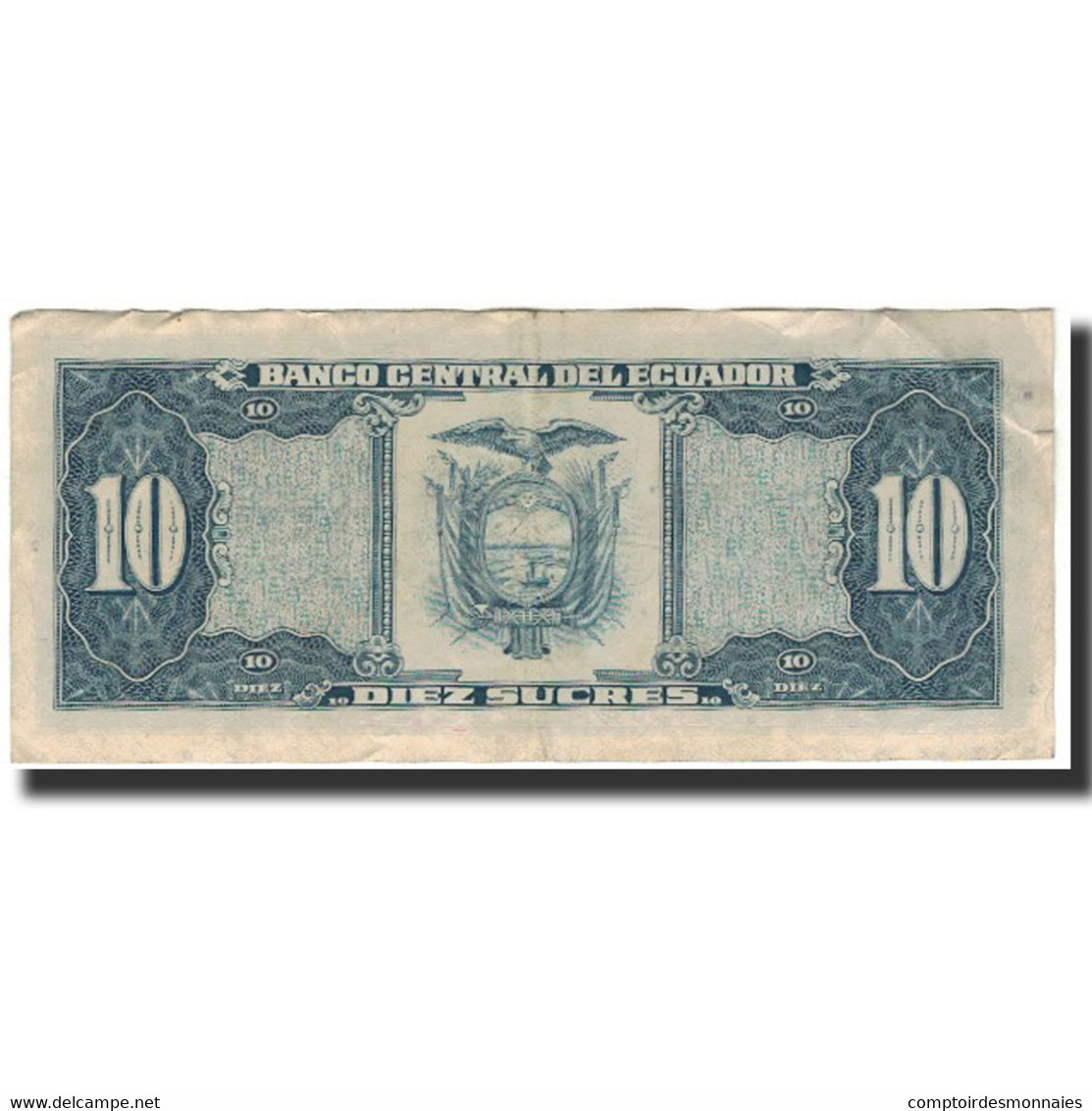 Billet, Équateur, 10 Sucres, 1986-04-29, KM:121, TB+ - Ecuador