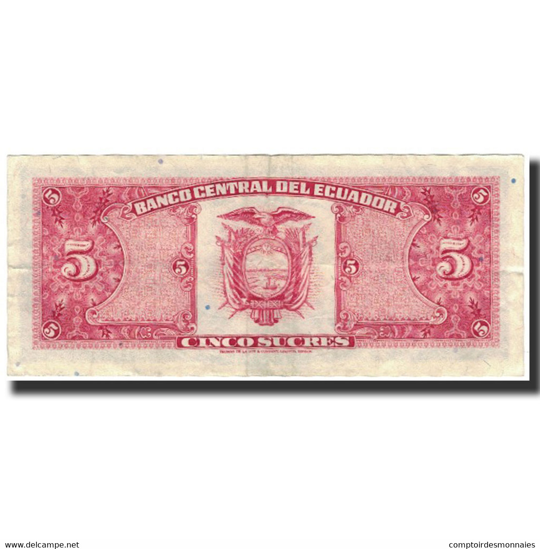 Billet, Équateur, 5 Sucres, 1988-11-22, KM:113d, TB - Equateur