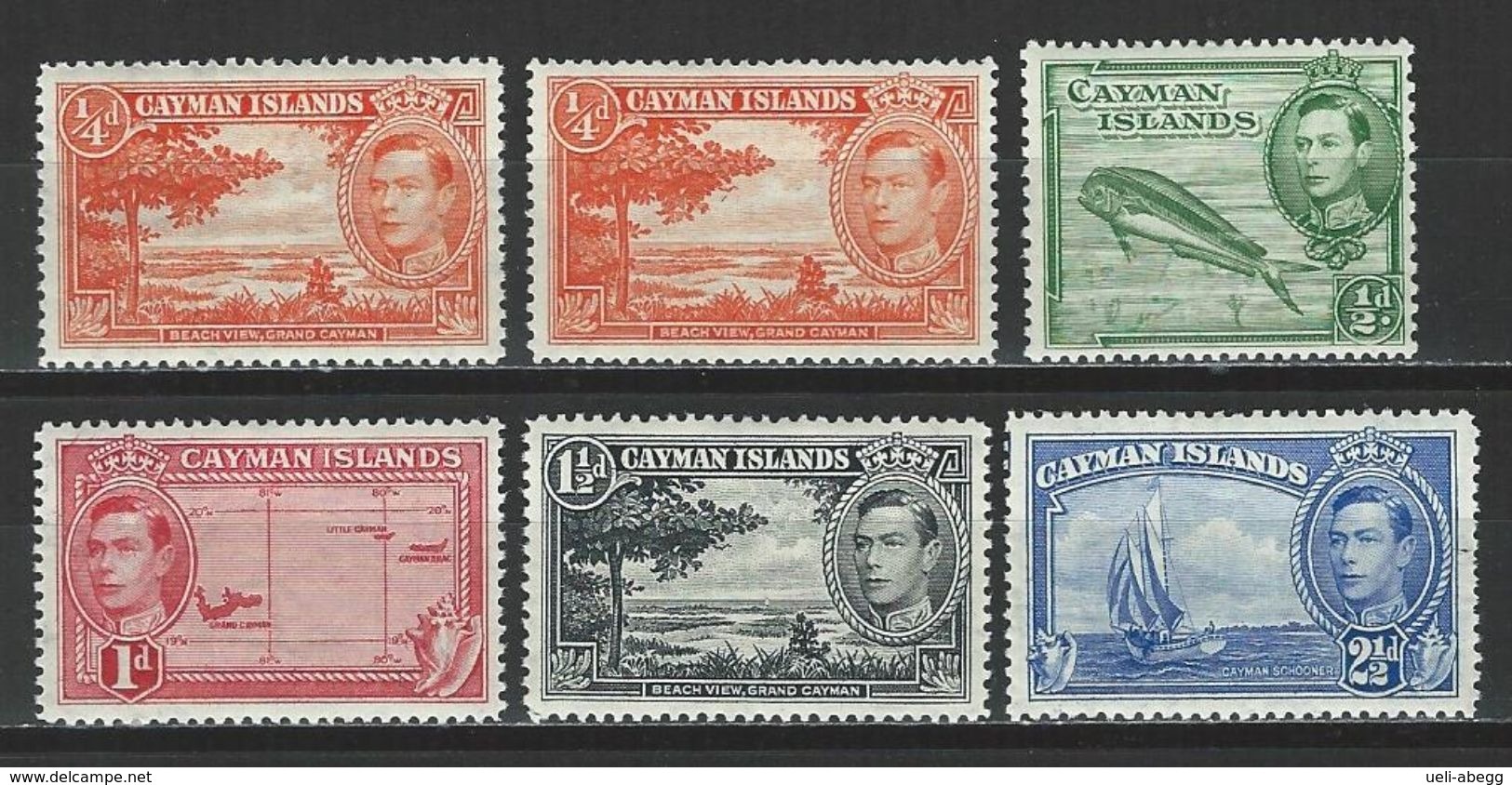 Cayman Islands SG 115, 115a, 116, 117, 118, 120, Mi 101A, 101C, 102A, 103, 104, 106 * MH - Cayman (Isole)