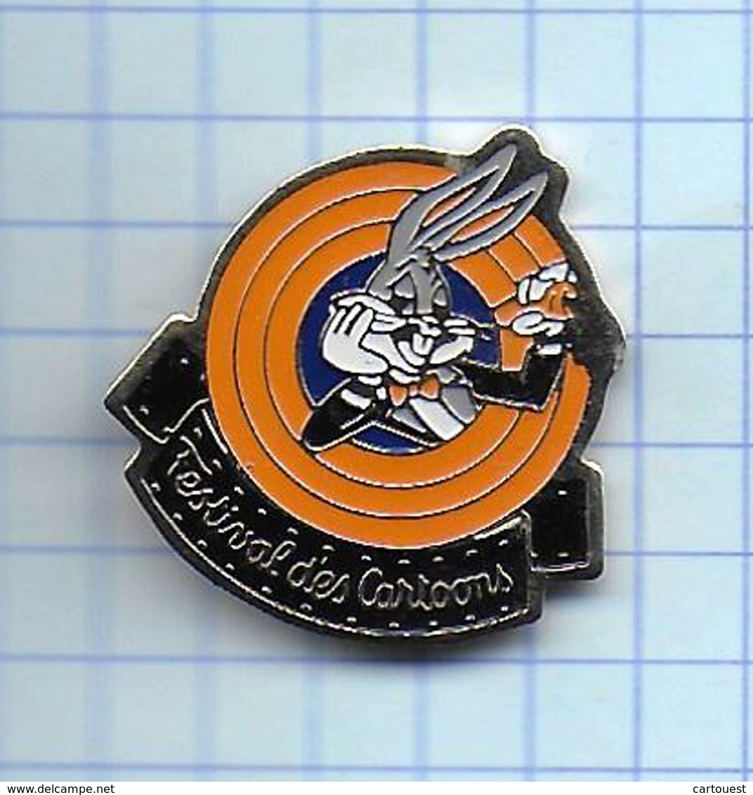 Pin's Pins /  THEME DYSNEY BUGS BUNNY SIGNE DANONE 1991 WARNER BROS INC  / Rare Et De Belle Qualité - Disney