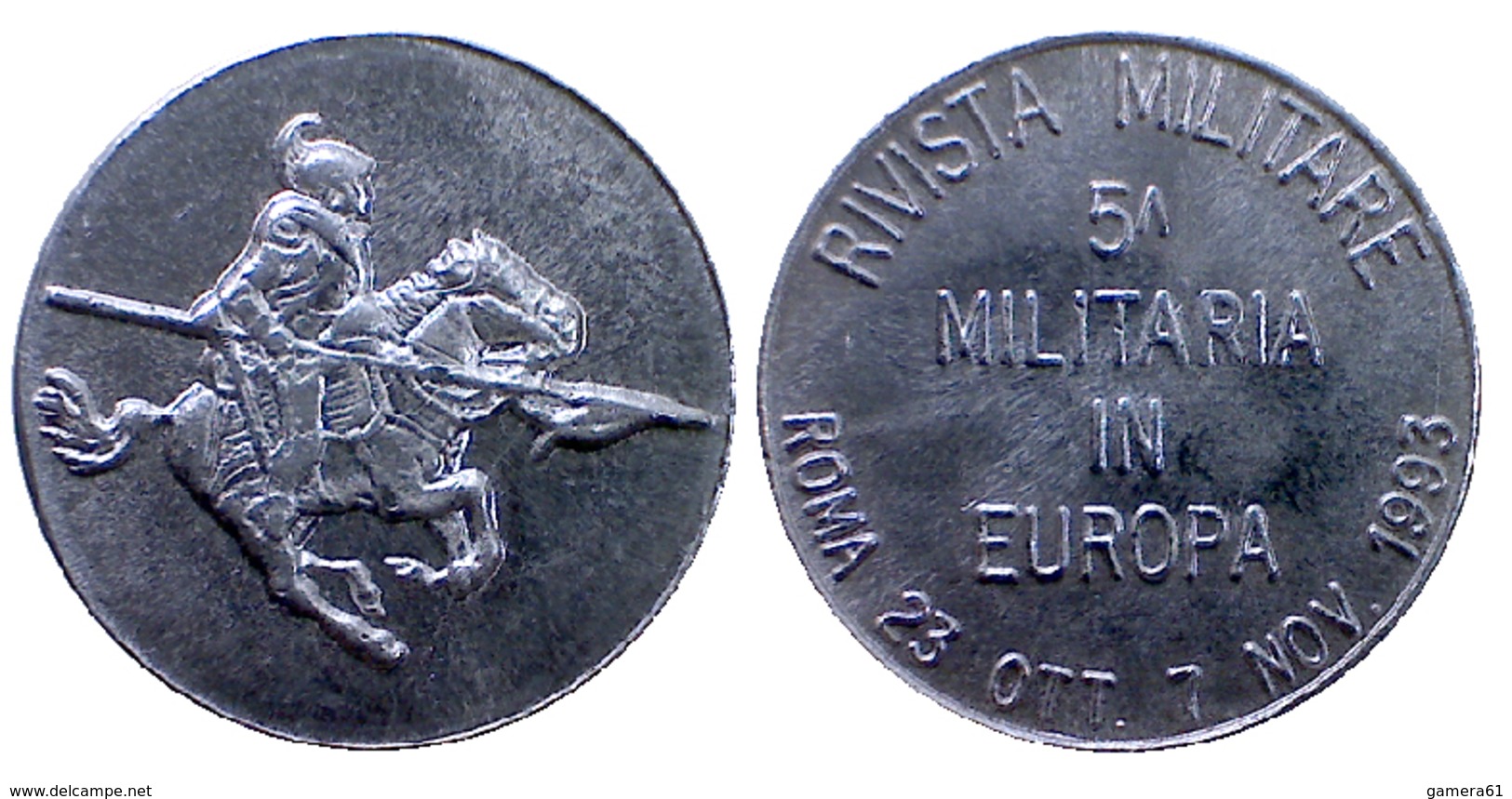 02663 GETTONE JETON TOKEN  COMMEMORATIVE RIVISTA MILITARE  5 MILITARIA IN EUROPA ROMA - Other & Unclassified