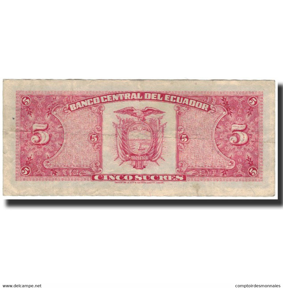 Billet, Équateur, 5 Sucres, 1980-05-24, KM:113c, TB - Equateur