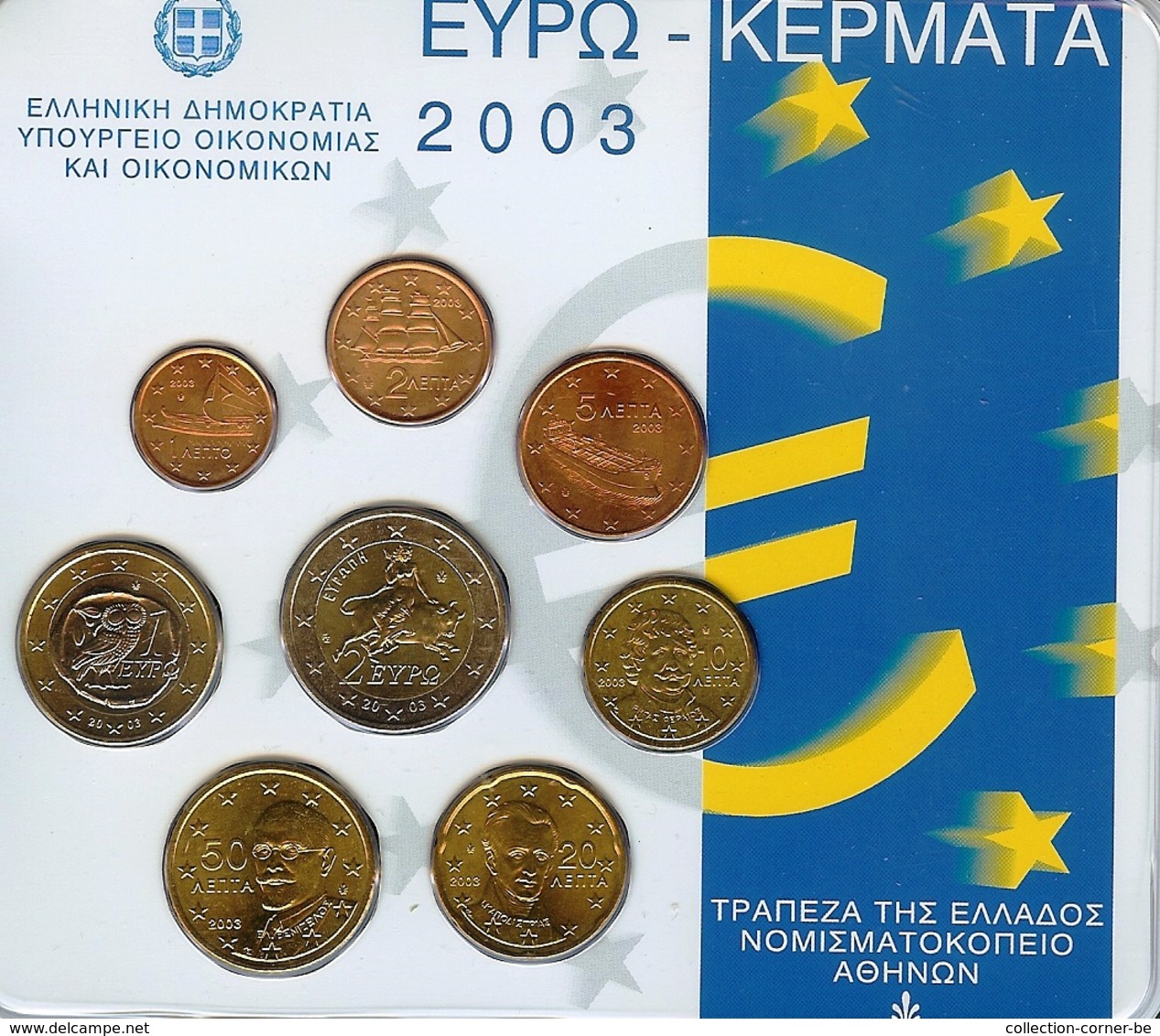 GRIEKENLAND EUROSET 2003 , UNC, BLISTER - Grèce