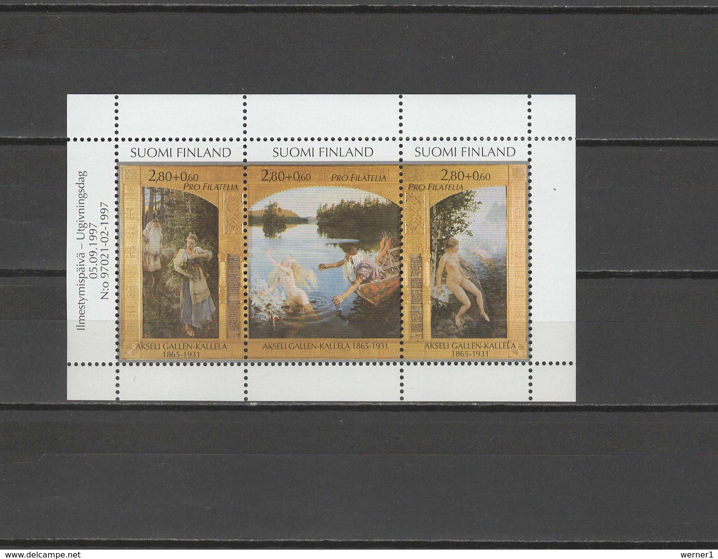 Finland 1997 Nude Paintings S/s MNH - Naakt