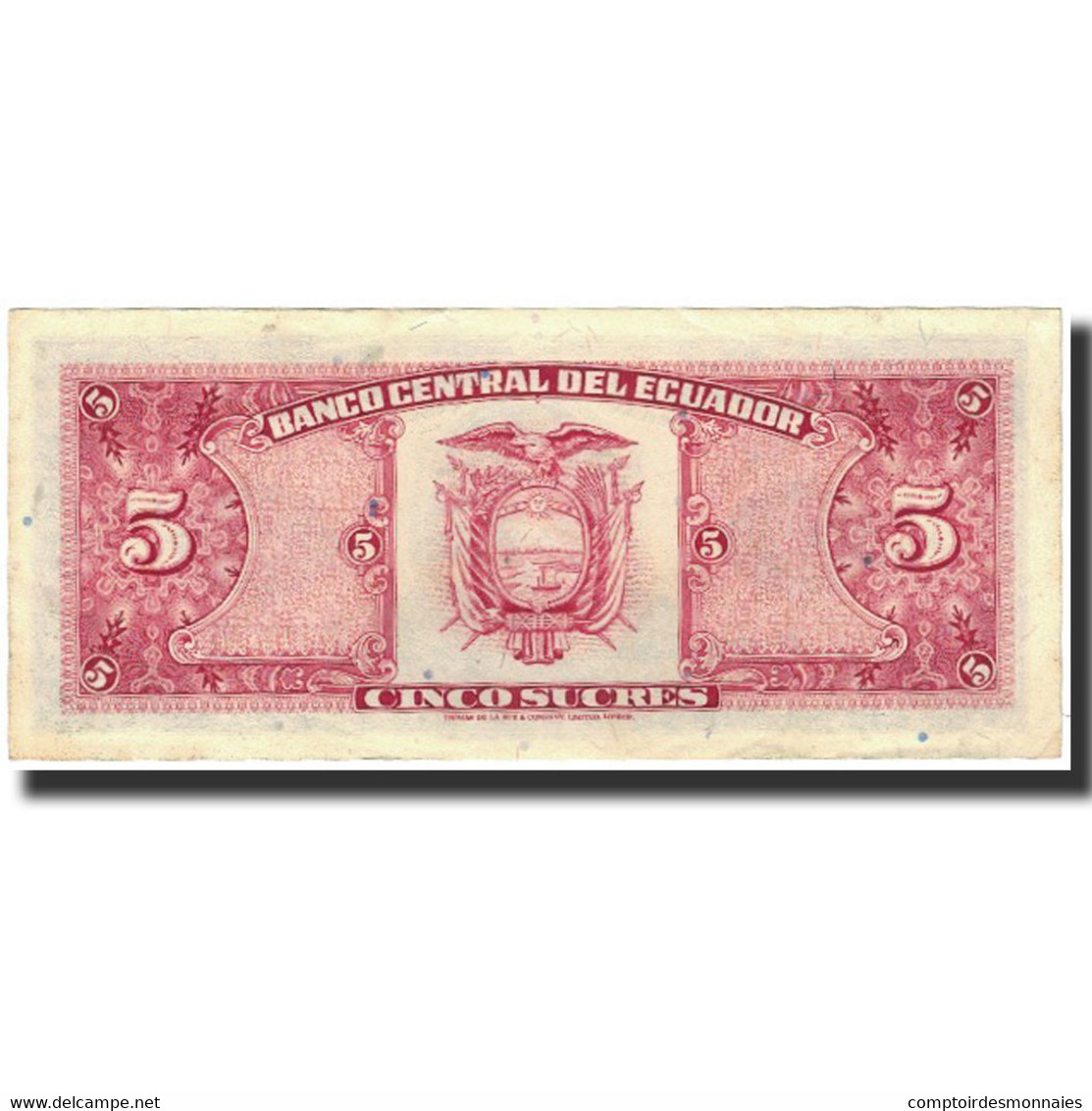 Billet, Équateur, 5 Sucres, 1988-11-22, KM:113d, SPL - Equateur