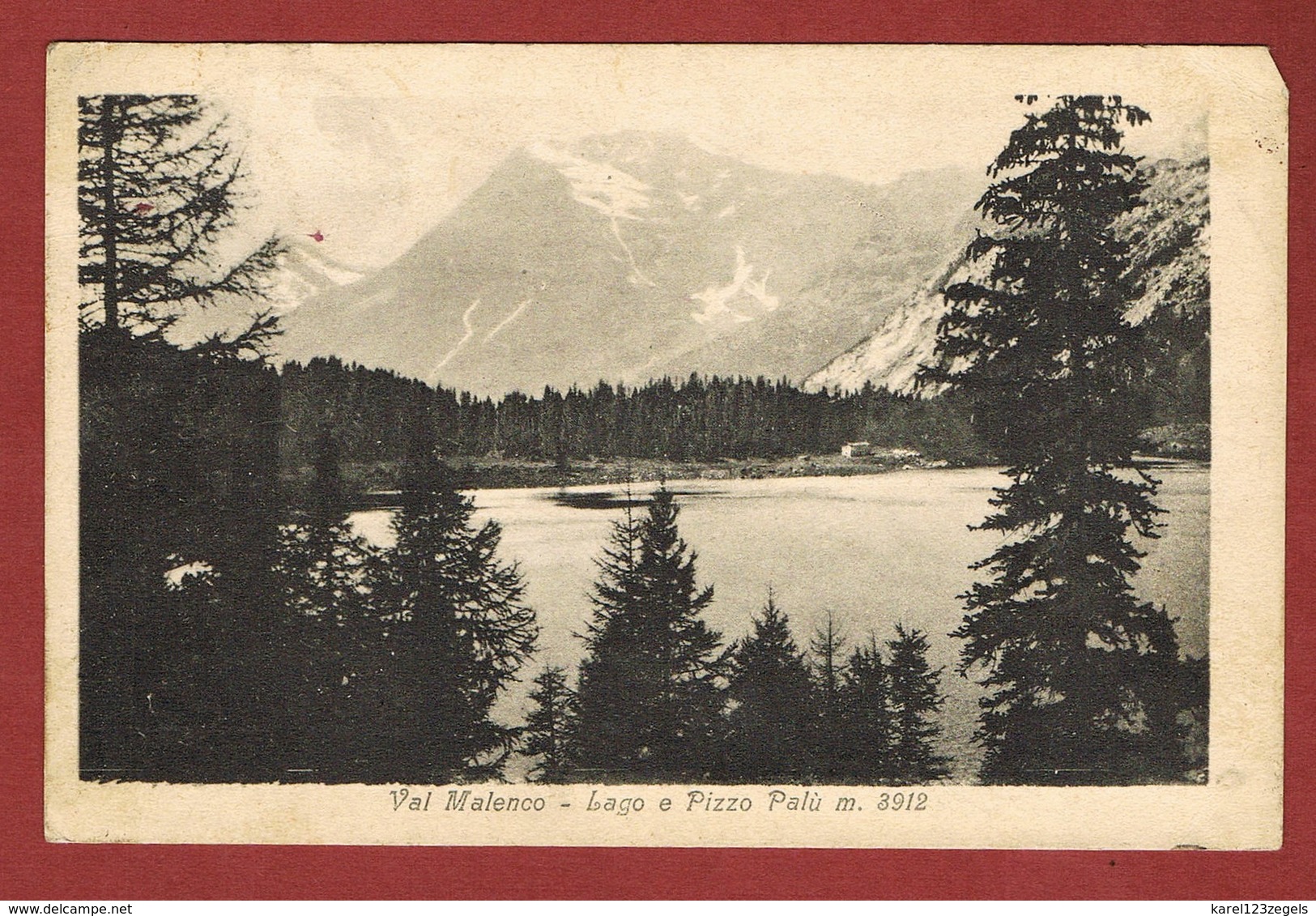 Kaart Stempel Hotel   Albergo Bernina Chiesa Val Malenco 1919 - Storia Postale