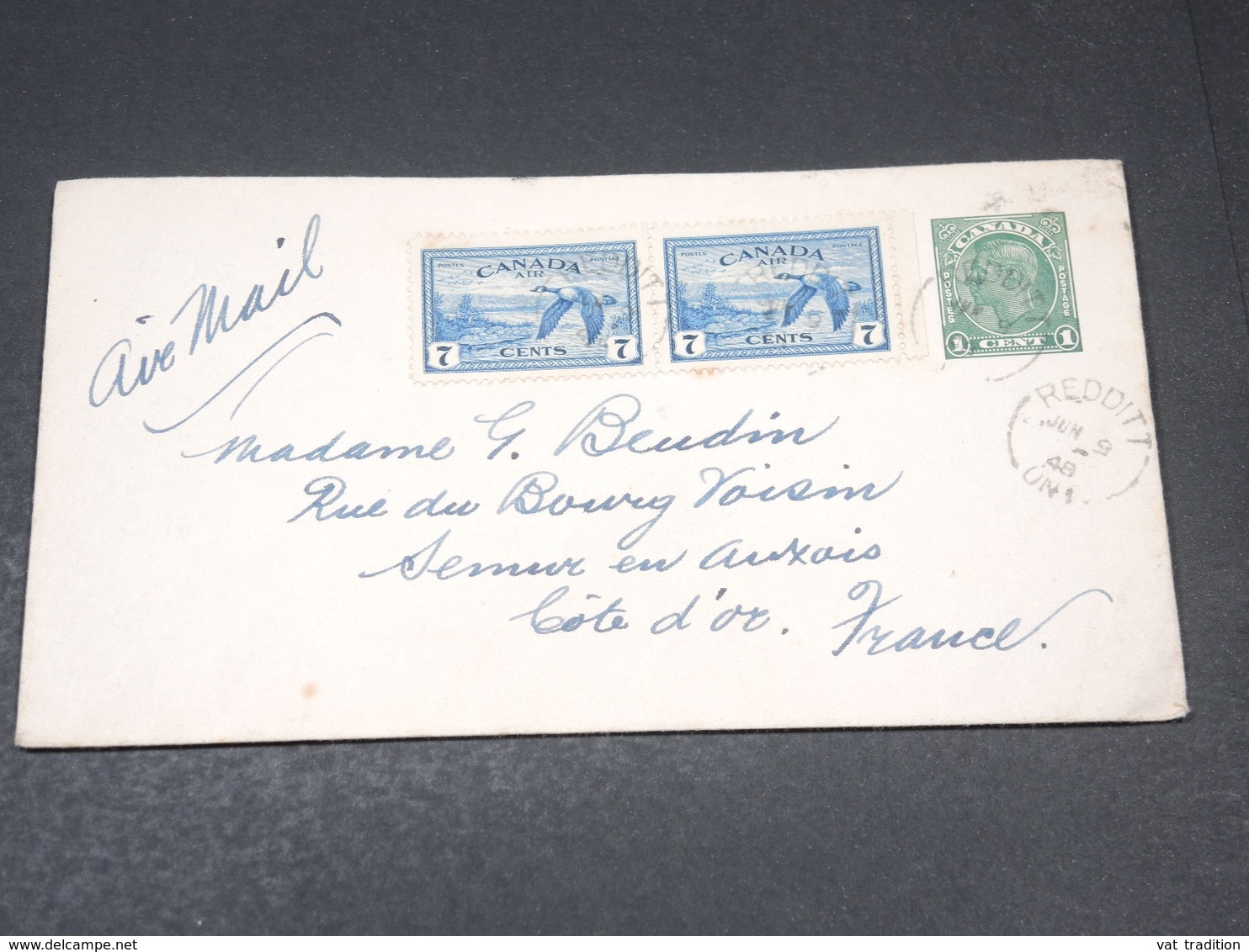 CANADA -  Entier Postal + Complément De Redditt Pour La France En 1948 - L 19348 - 1903-1954 Reyes