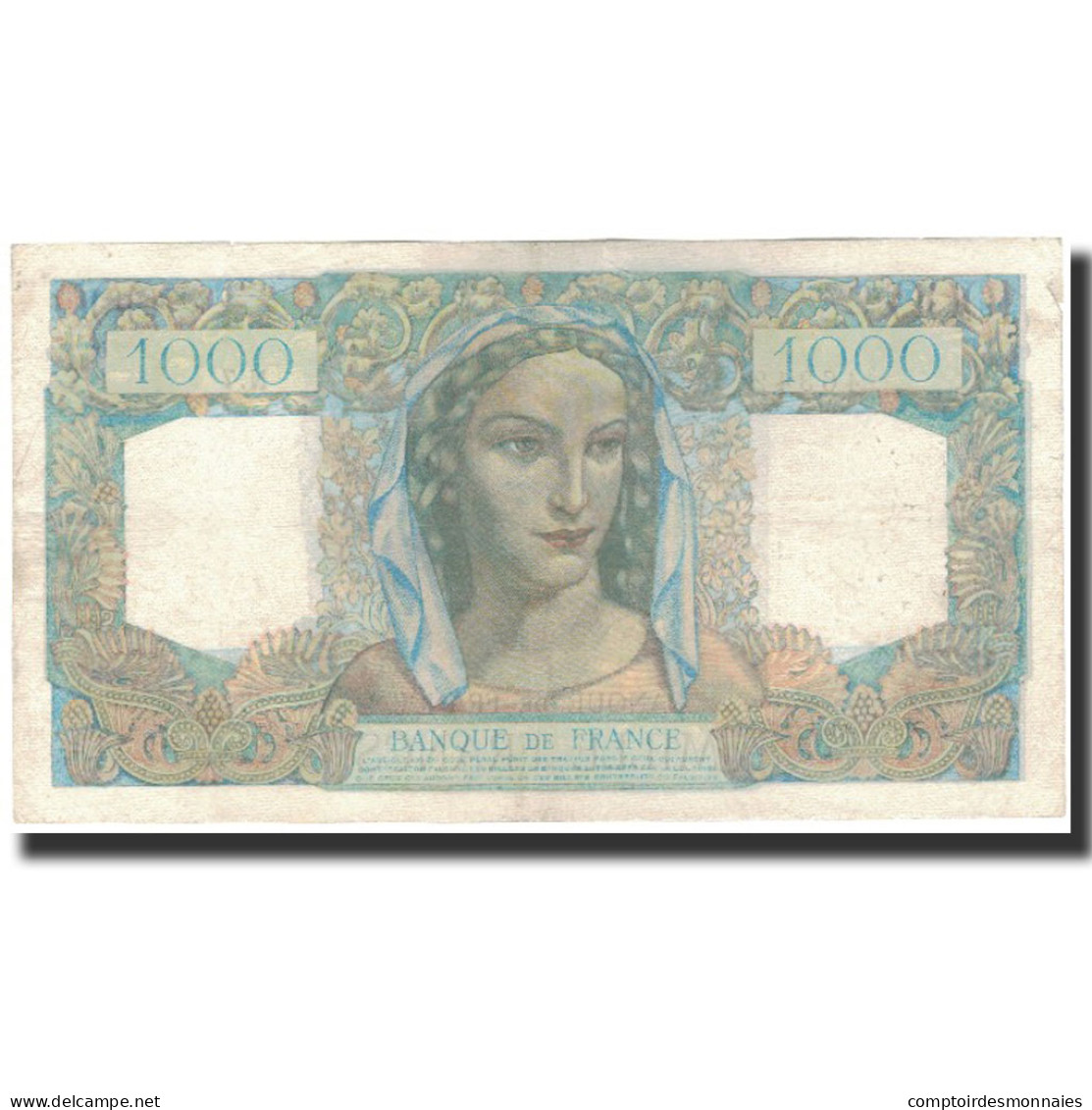 France, 1000 Francs, 1 000 F 1945-1950 ''Minerve Et Hercule'', 1945-04-12, TB+ - 1 000 F 1945-1950 ''Minerve Et Hercule''