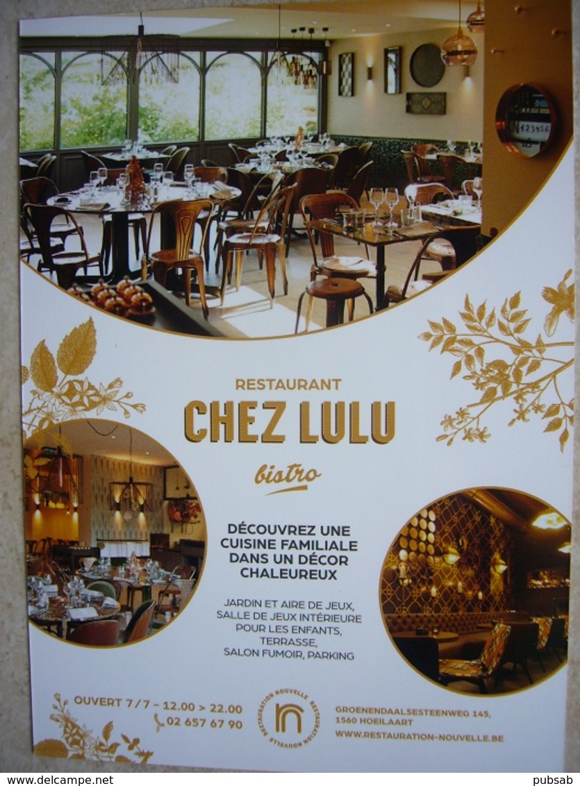 CHEZ LULU / Bistro / Restaurant / Hoeilaart - Publicité