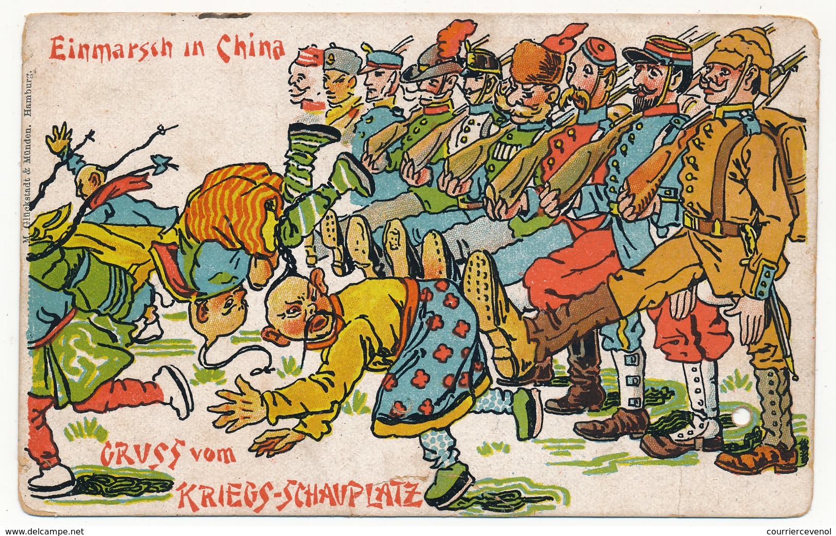 2 CPA - CHINE - Gruss Vom Kriegs-Schauplatz - Einmarsch In China / Die Kaiserin Von China... (Guerre Des Boxers...) ETAT - Chine