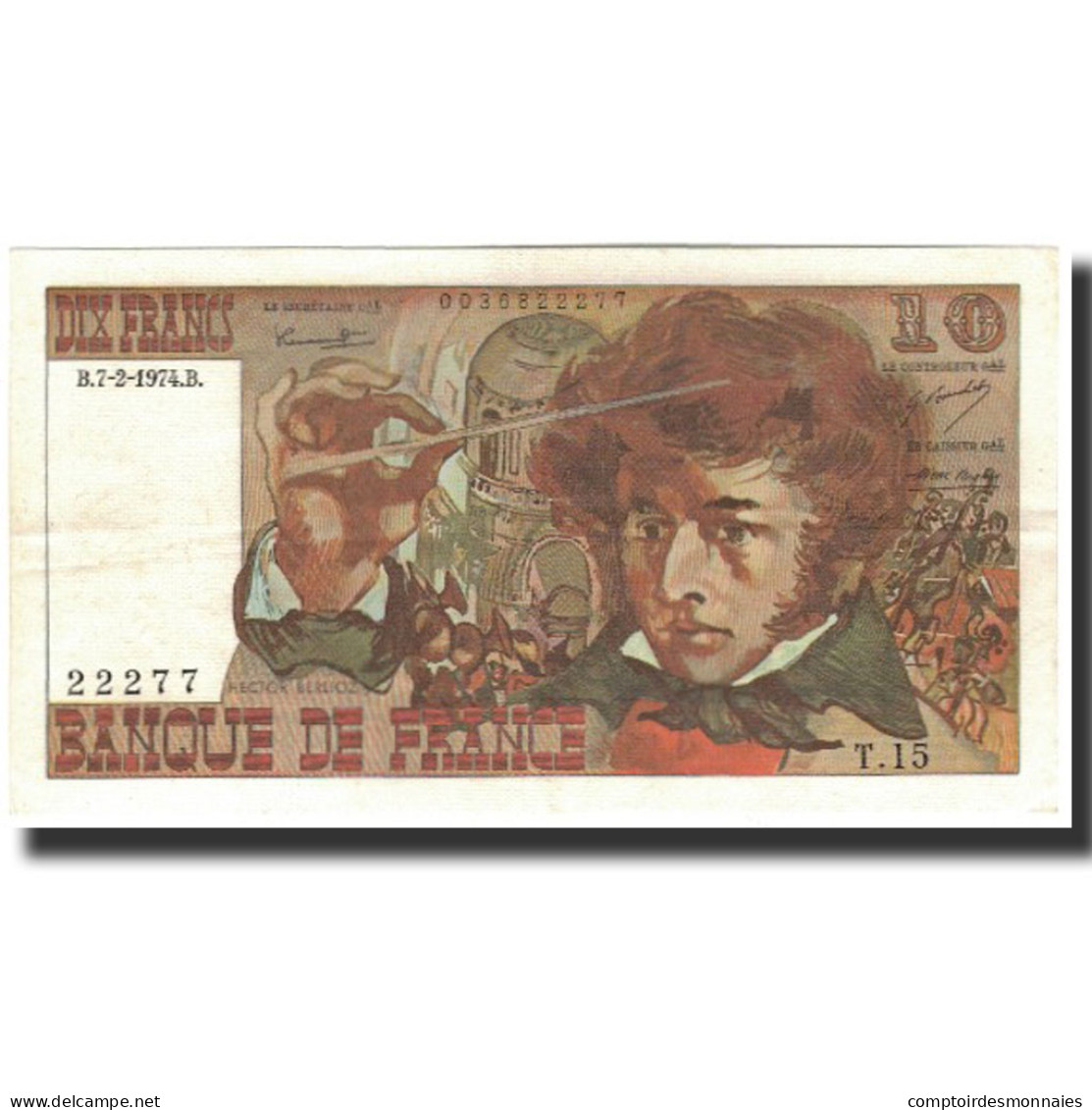 France, 10 Francs, 10 F 1972-1978 ''Berlioz'', 1974-02-07, SUP, Fayette:63.3 - 10 F 1972-1978 ''Berlioz''