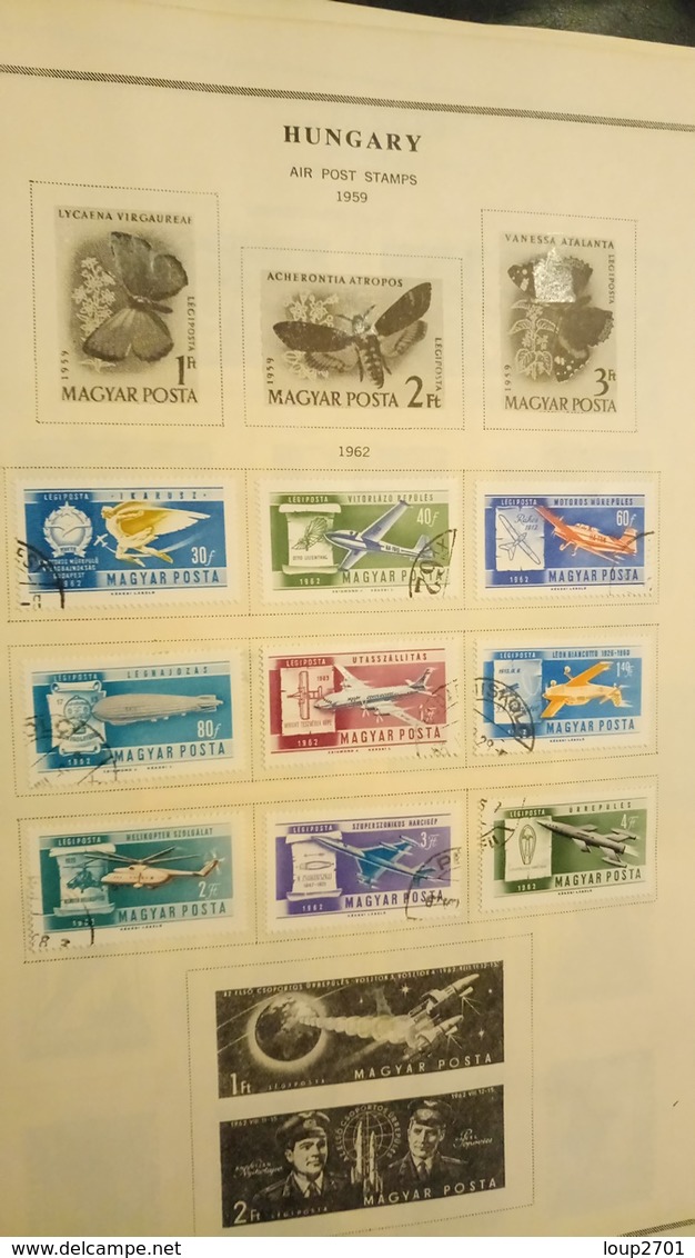 F0921 GROS LOT FEUILLES TIMBRES HONGRIE A TRIER COTE++ DÉPART 10€ - Collections (en Albums)