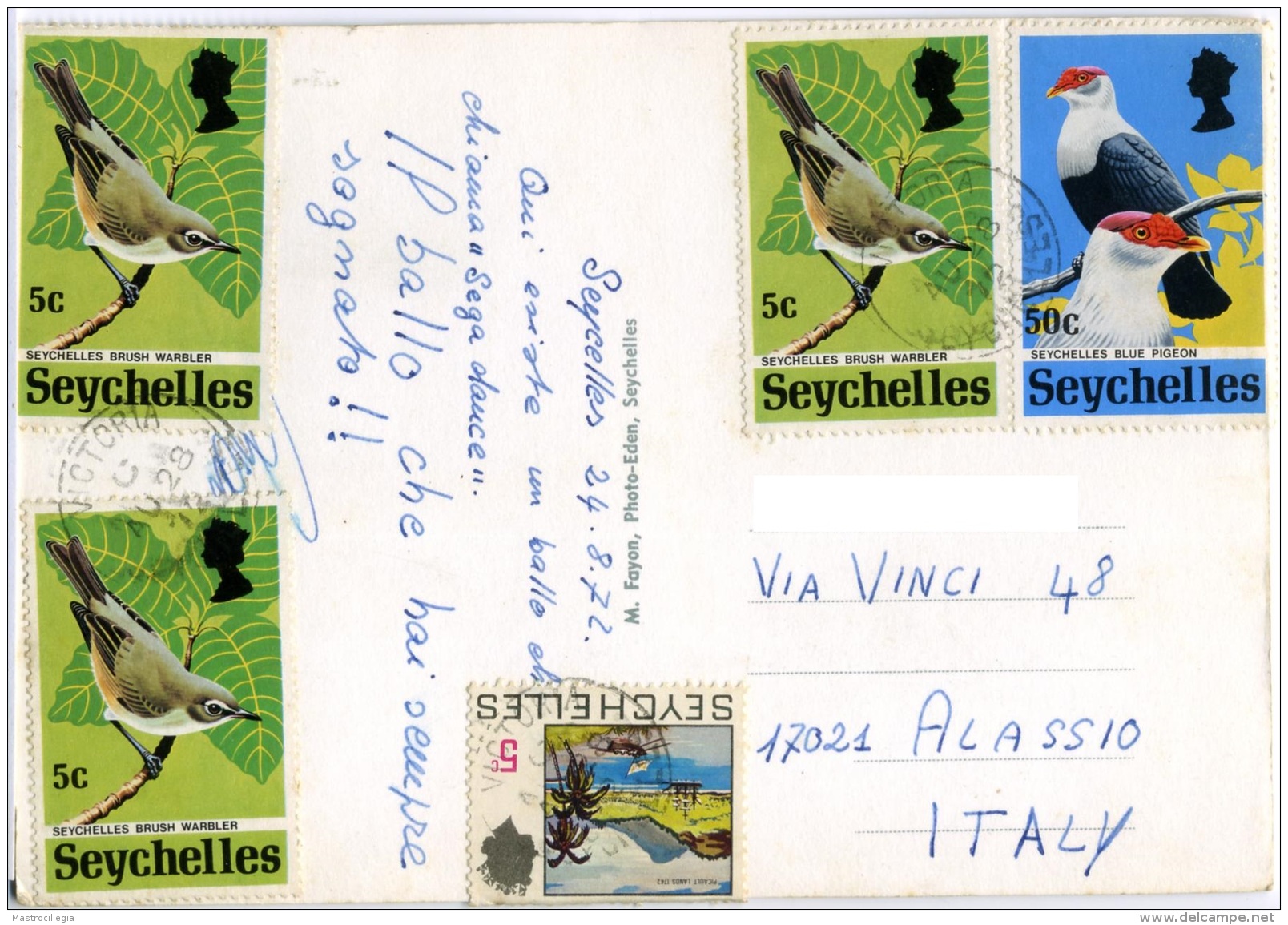 SEYCHELLES   The Beach  5 Nice Stamps  Bird Theme - Seychelles