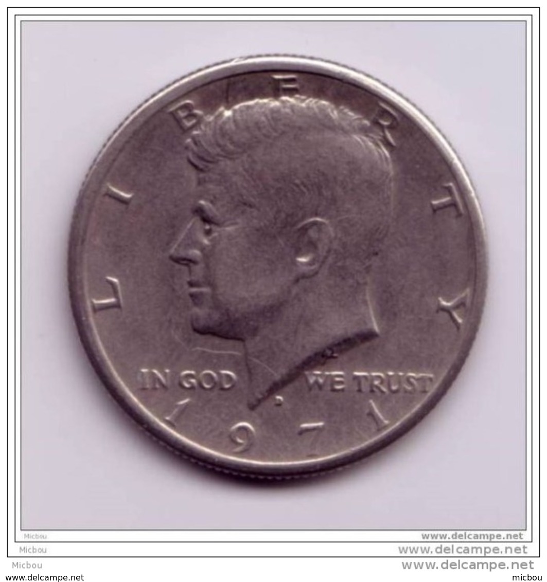 United-States, 1971D, 50 ¢, Kennedy, Aigle, Eagle - 1964-…: Kennedy