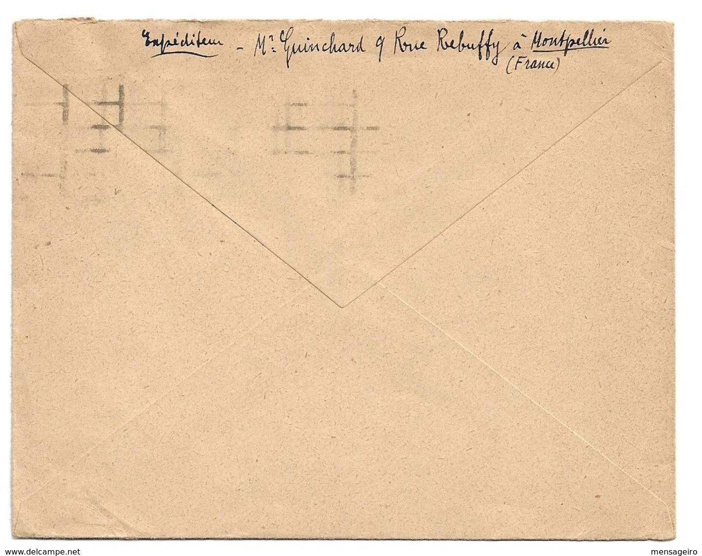 (C03) Y&T 234 + 243 - LETTRE MONTPELLIER => DANEMARK 1929 - TARIF 1-20 GRS DU 01/08/1926 (+ 5 CTS) - Covers & Documents