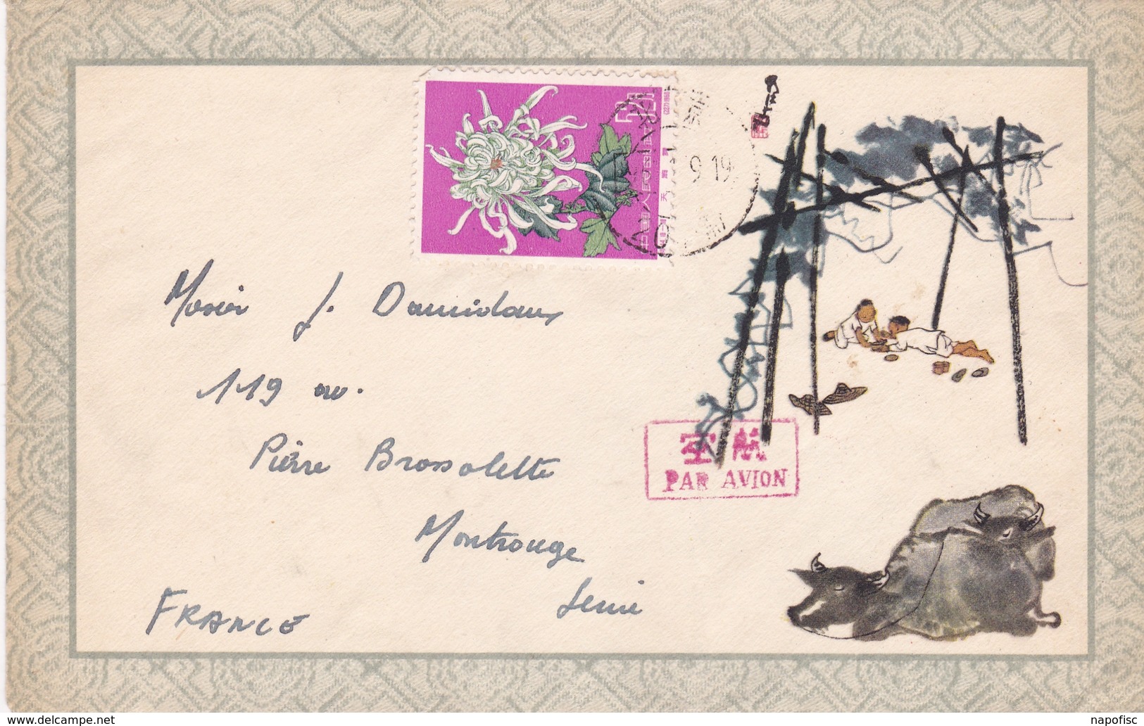 Courrier Chine>France 1961 - Lettres & Documents