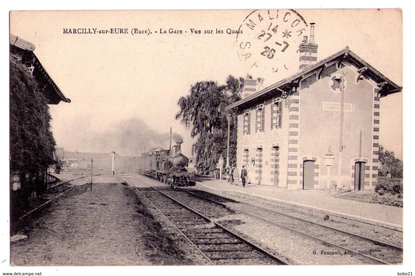 1776 - Marcilly Sur Eure ( Eure ) - La Gare ( Vue Sur Les Quais ) - G.Foucault à Dreux - - Lèves