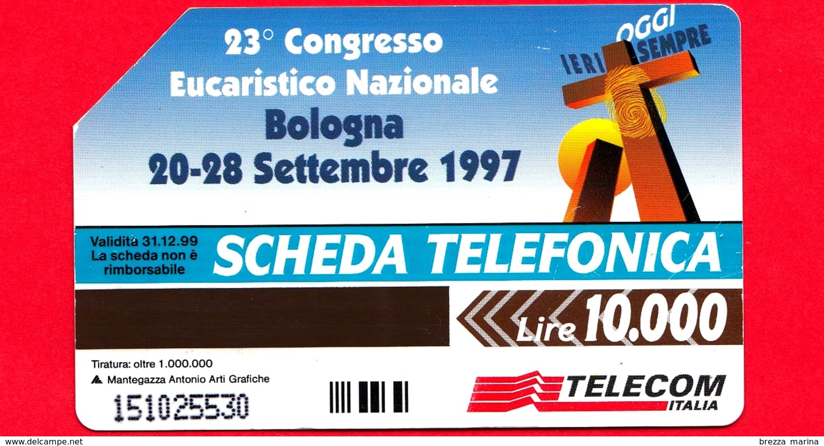 ITALIA - Scheda Telefonica - Congresso Eucaristico Nazionale - Golden 656 - C&C 2730 - 10.000 - Ocr 17 - Public Ordinary